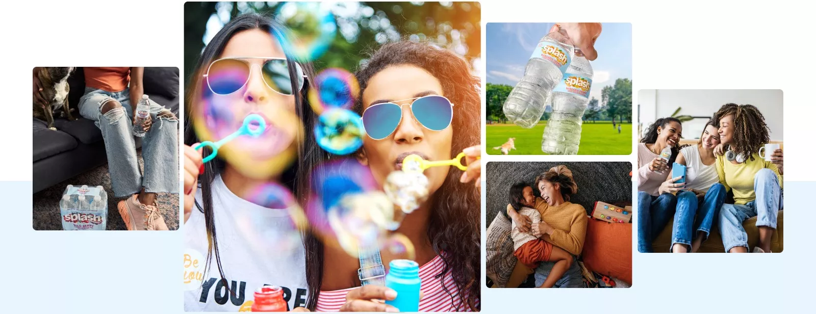 splash refresher drinkers collage