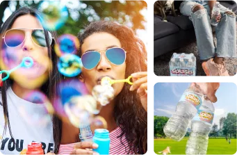 splash refresher drinkers collage